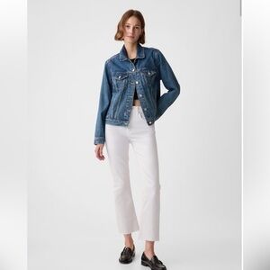 NWT Gap High Rise Kick Fit White Jeans 8T